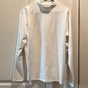 Men’s white mock turtleneck